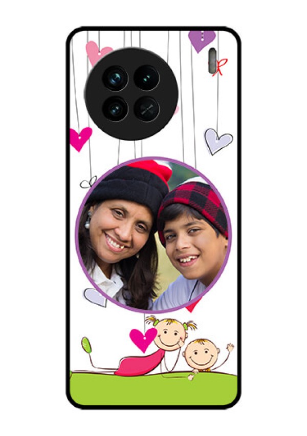 Vivo X90 5G Photo Printing on Glass Case - Cute Kids Phone Case Design