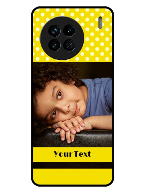 Custom Vivo X90 5G Custom Glass Phone Case - Bright Yellow Case Design