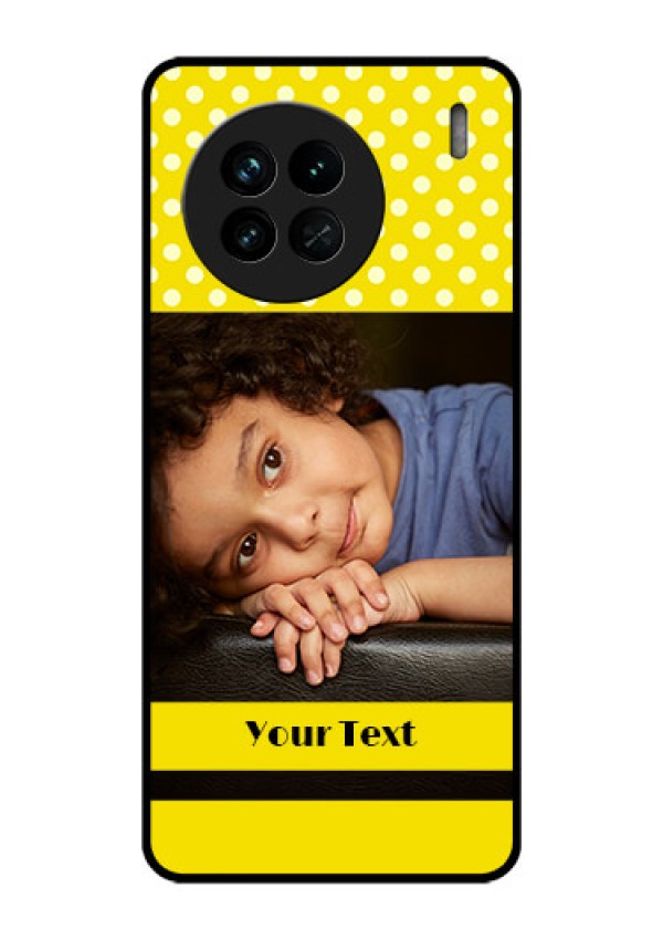 Vivo X90 5G Custom Glass Phone Case - Bright Yellow Case Design