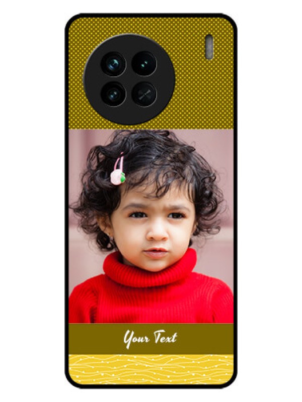 Custom Vivo X90 5G Custom Glass Phone Case - Simple Green Color Design