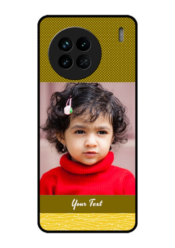 Vivo X90 5G Custom Glass Phone Case - Simple Green Color Design