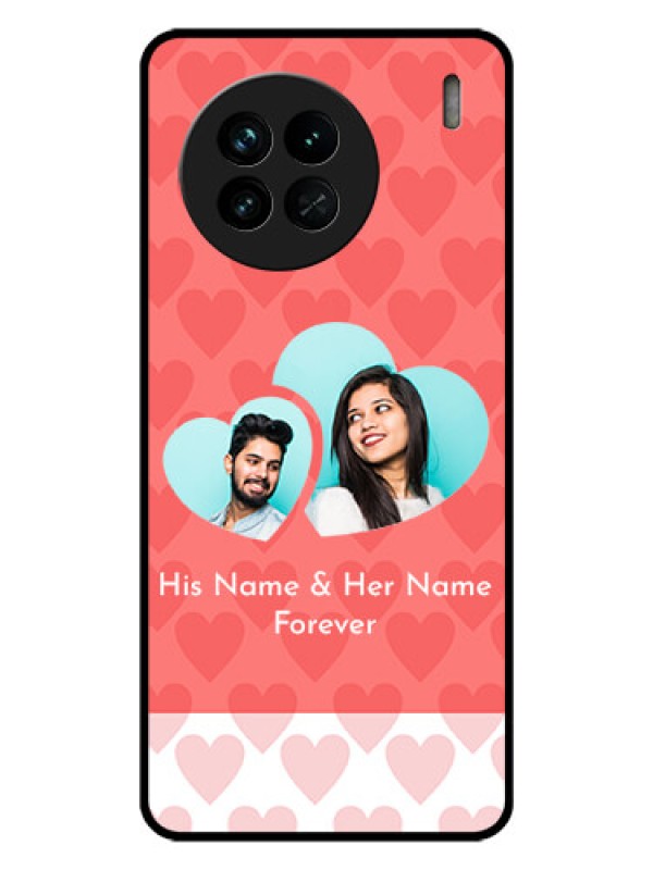Custom Vivo X90 5G Personalized Glass Phone Case - Couple Pic Upload Design