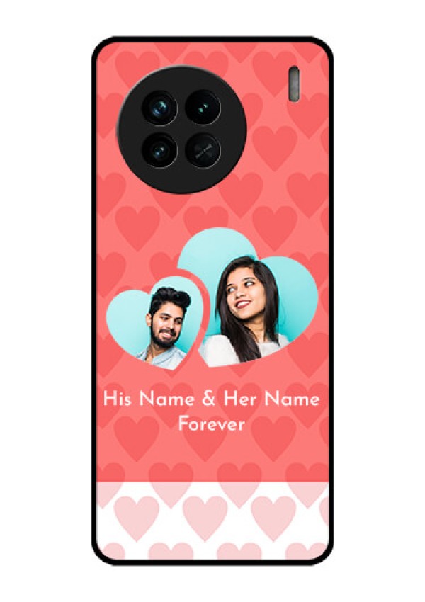 Vivo X90 5G Personalized Glass Phone Case - Couple Pic Upload Design
