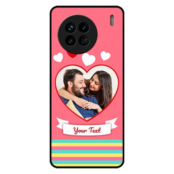 Vivo X90 5G Photo Printing on Glass Case - Love Doodle Design
