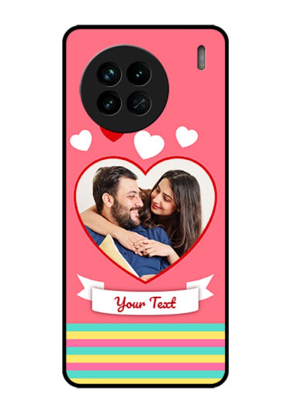 Vivo X90 5G Photo Printing on Glass Case - Love Doodle Design