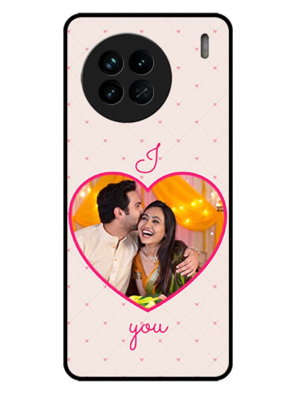 Custom Vivo X90 5G Custom Glass Mobile Case - Heart Shape Design
