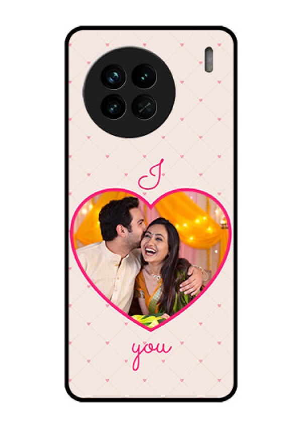 Vivo X90 5G Custom Glass Mobile Case - Heart Shape Design