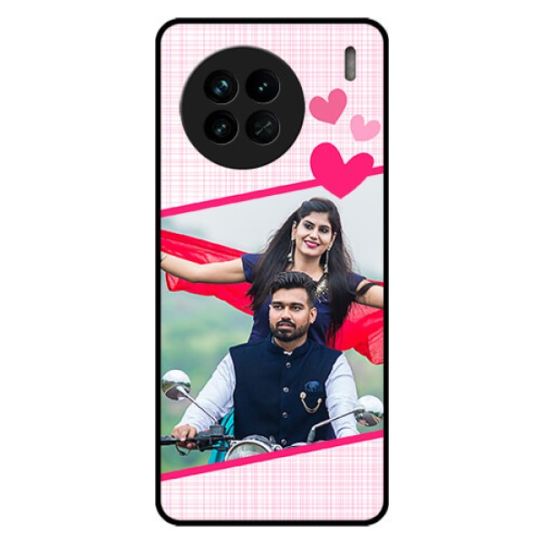 Vivo X90 5G Custom Glass Phone Case - Love Shape Heart Design