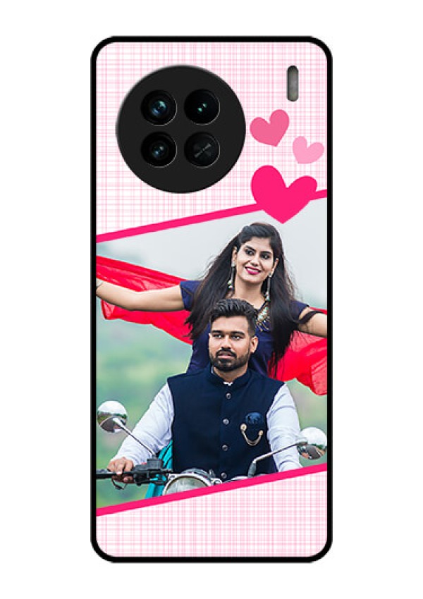 Vivo X90 5G Custom Glass Phone Case - Love Shape Heart Design