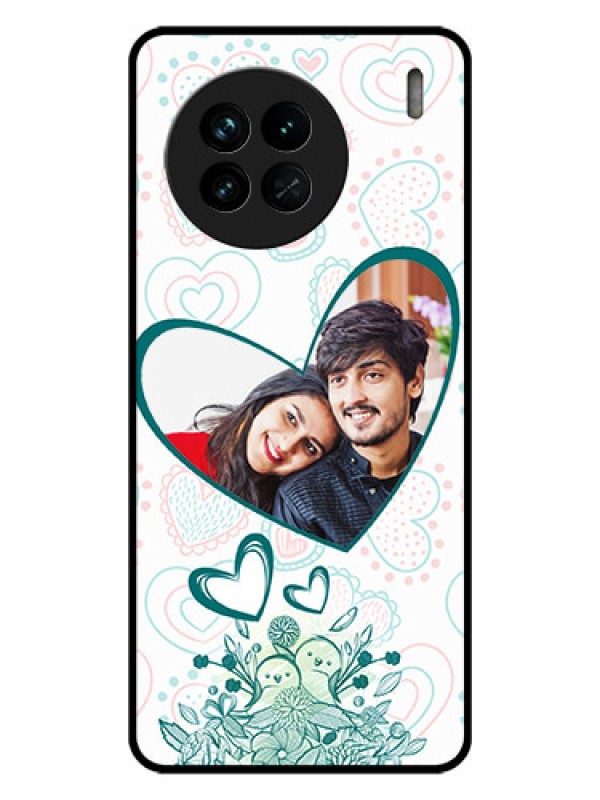 Custom Vivo X90 5G Photo Printing on Glass Case - Premium Couple Design