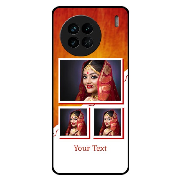 Vivo X90 5G Custom Glass Phone Case - Wedding Memories Design