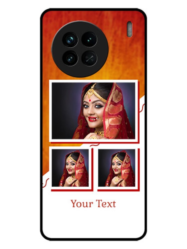 Custom Vivo X90 5G Custom Glass Phone Case - Wedding Memories Design