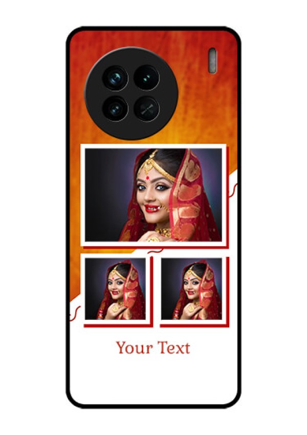 Vivo X90 5G Custom Glass Phone Case - Wedding Memories Design