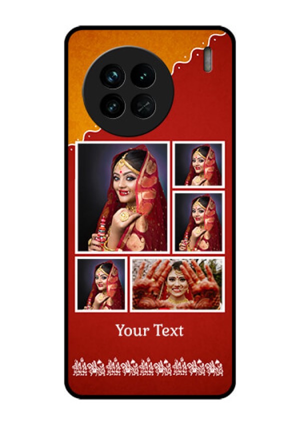 Vivo X90 5G Personalized Glass Phone Case - Wedding Pic Upload Design