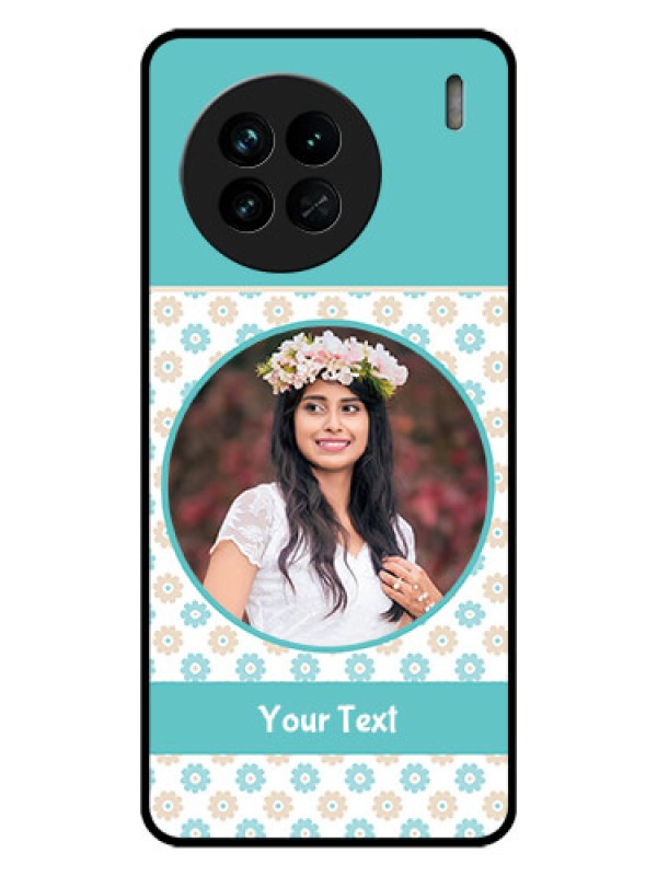 Custom Vivo X90 5G Custom Glass Mobile Case - Beautiful Flowers Design