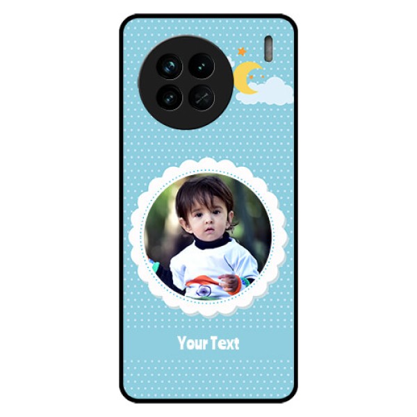 Vivo X90 5G Personalised Glass Phone Case - Violet Pattern Design
