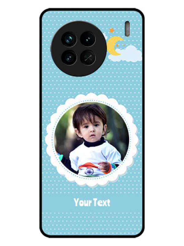 Custom Vivo X90 5G Personalised Glass Phone Case - Violet Pattern Design