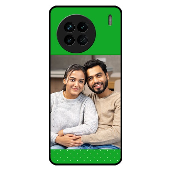 Vivo X90 5G Personalized Glass Phone Case - Green Pattern Design