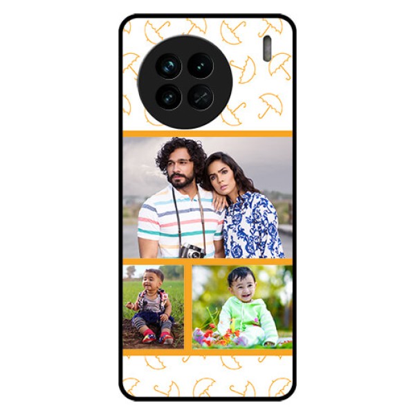 Vivo X90 5G Custom Glass Mobile Case - Yellow Pattern Design