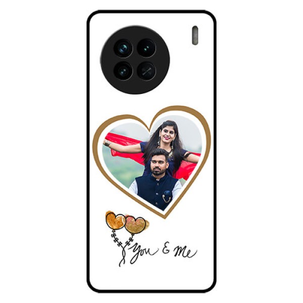 Vivo X90 5G Custom Glass Mobile Case - You & Me Design
