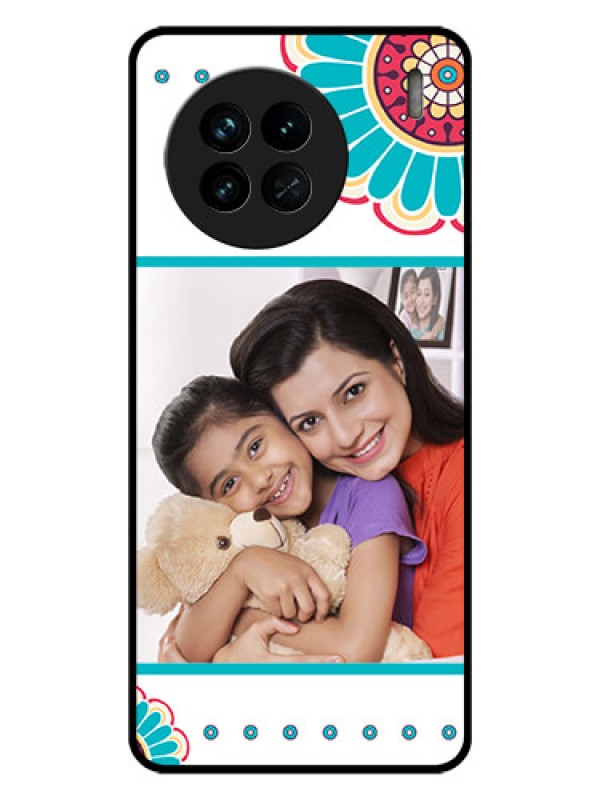 Custom Vivo X90 5G Custom Glass Phone Case - Flower Design