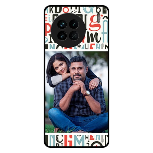 Vivo X90 5G Personalized Glass Phone Case - Alphabet Design