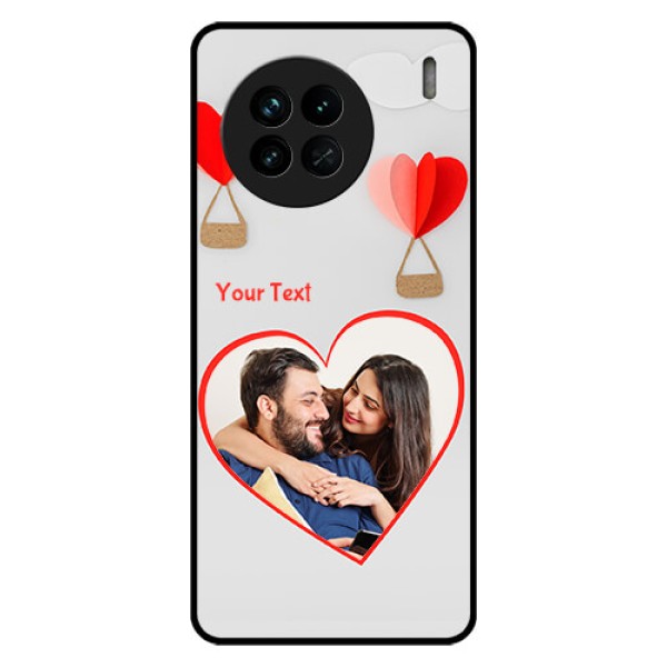 Vivo X90 5G Custom Glass Mobile Case - Parachute Love Design