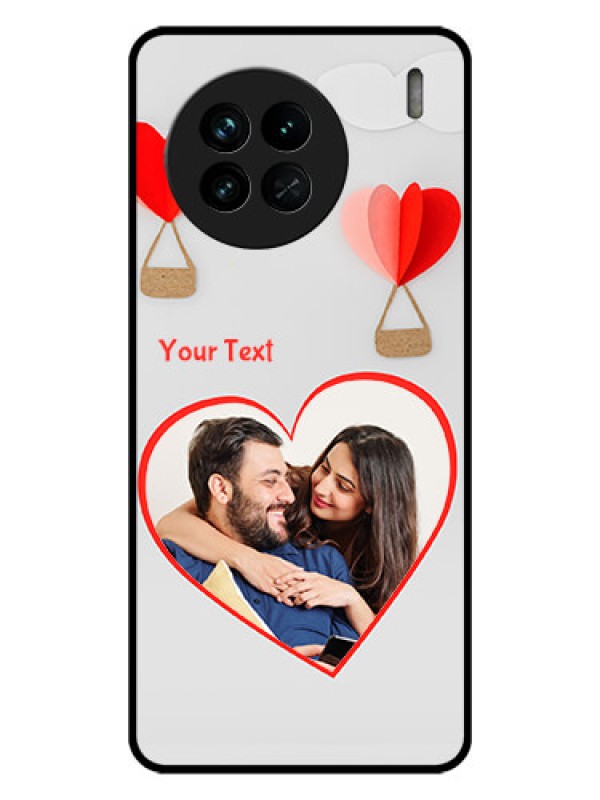 Custom Vivo X90 5G Custom Glass Mobile Case - Parachute Love Design