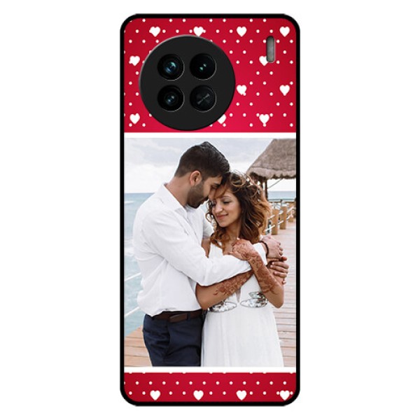 Vivo X90 5G Photo Printing on Glass Case - Hearts Mobile Case Design