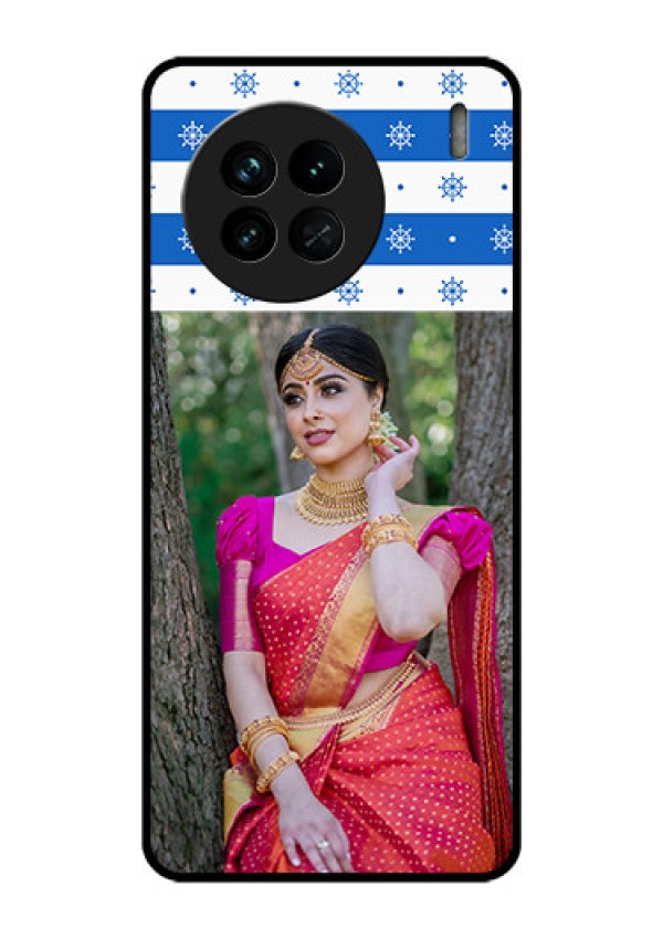 Vivo X90 5G Photo Printing on Glass Case - Snow Pattern Design