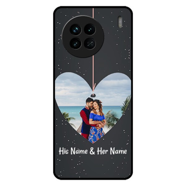 Vivo X90 5G Custom Glass Phone Case - Hanging Heart Design