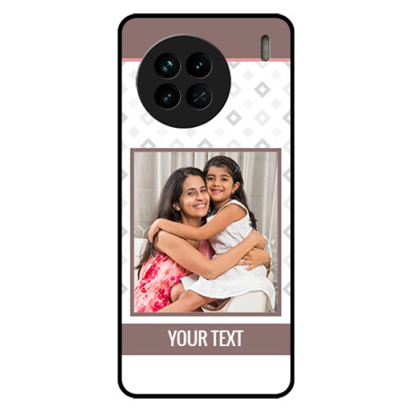 Vivo X90 5G Photo Printing on Glass Case - Simple Diamond Design