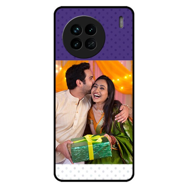 Vivo X90 5G Personalized Glass Phone Case - Violet Pattern Design Vivo X90 5G Personalized Glass Phone Case - Violet Pattern Design