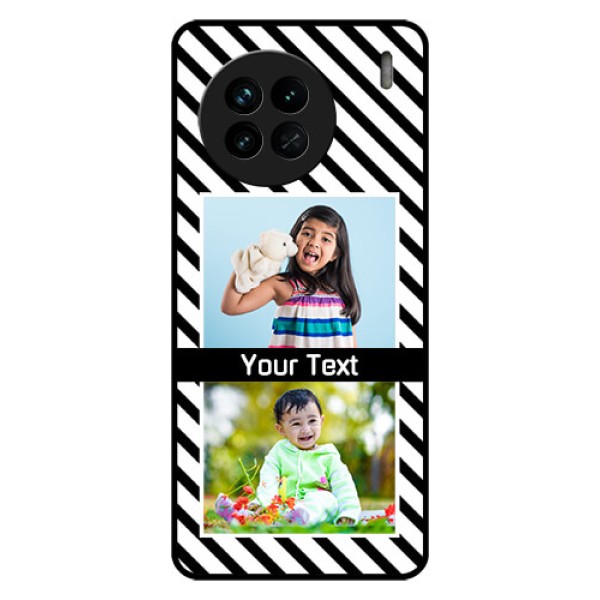Vivo X90 5G Photo Printing on Glass Case - Black And White Stripes Design Vivo X90 5G Photo Printing on Glass Case - Black And White Stripes Design