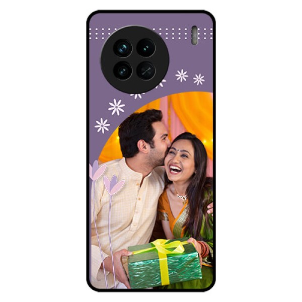 Vivo X90 5G Custom Glass Mobile Case - Lavender flowers design