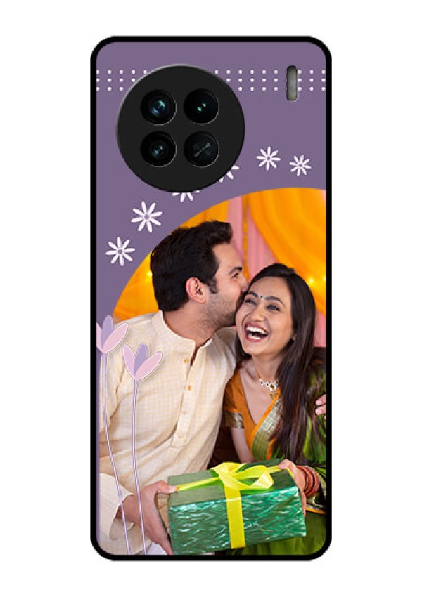 Vivo X90 5G Custom Glass Mobile Case - Lavender flowers design
