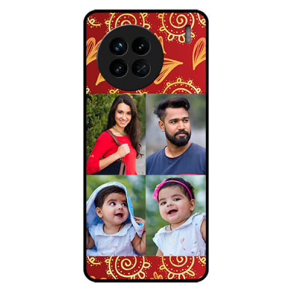 Vivo X90 5G Photo Printing on Glass Case - 4 Image Traditional Design