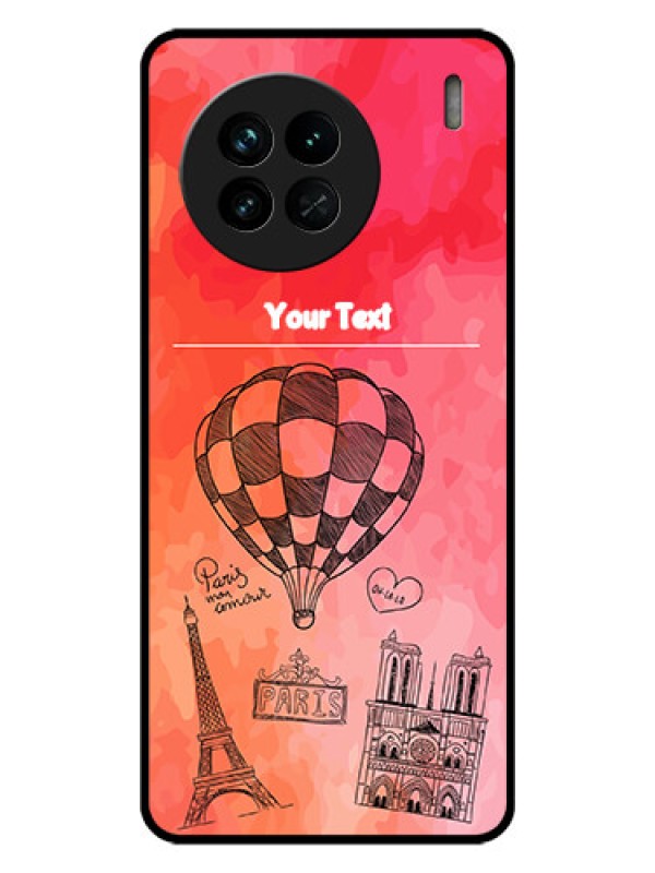 Custom Vivo X90 5G Custom Glass Phone Case - Paris Theme Design