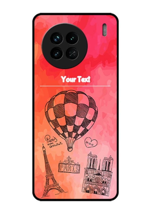 Vivo X90 5G Custom Glass Phone Case - Paris Theme Design