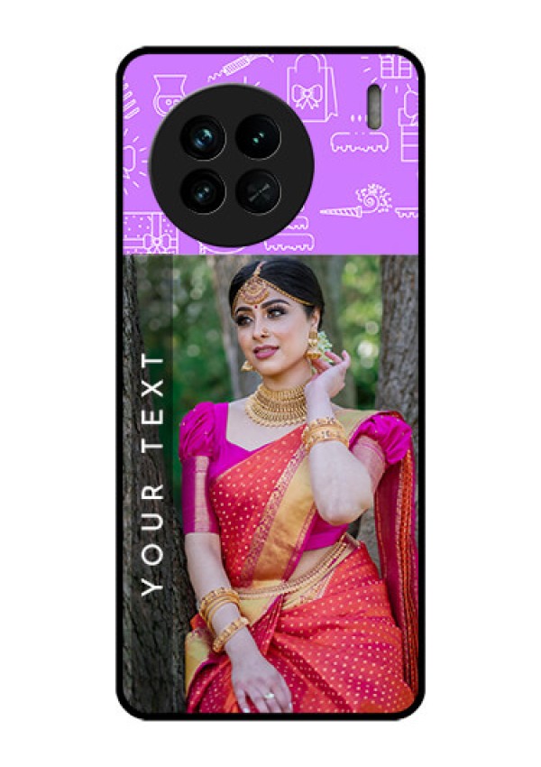 Vivo X90 5G Custom Glass Mobile Case - Birthday Icons Design