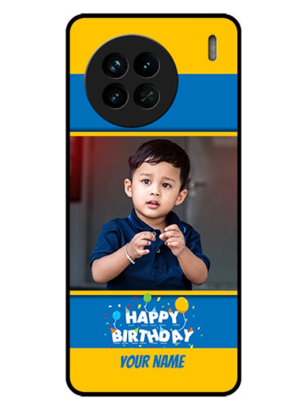 Custom Vivo X90 5G Custom Glass Mobile Case - Birthday Wishes Design