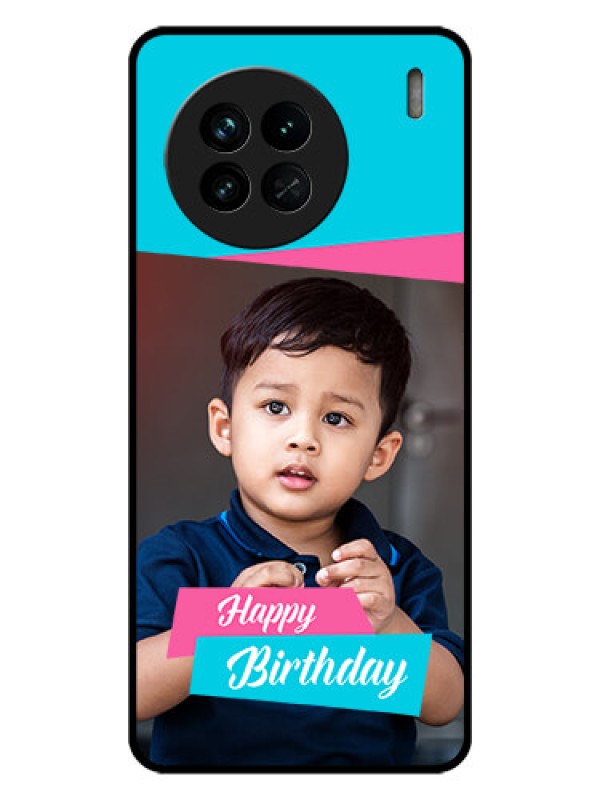 Custom Vivo X90 5G Personalized Glass Phone Case - Image Holder with 2 Color Design