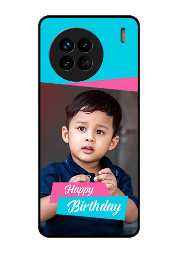 Vivo X90 5G Personalized Glass Phone Case - Image Holder with 2 Color Design