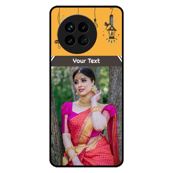 Vivo X90 5G Custom Glass Mobile Case - with Family Picture and Icons Vivo X90 5G Custom Glass Mobile Case - with Family Picture and Icons
