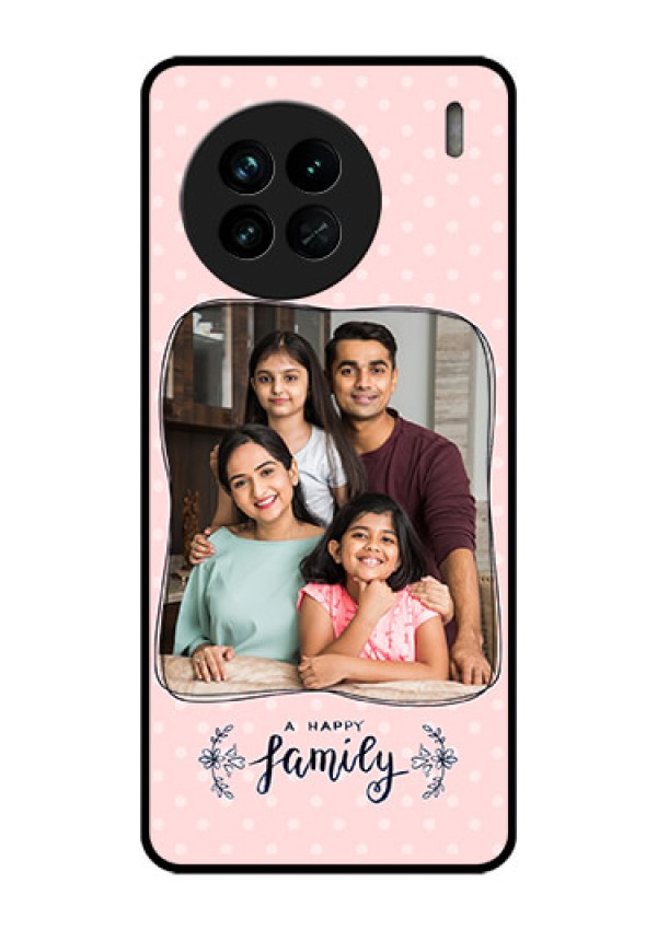 Vivo X90 5G Custom Glass Phone Case - Family with Dots Design