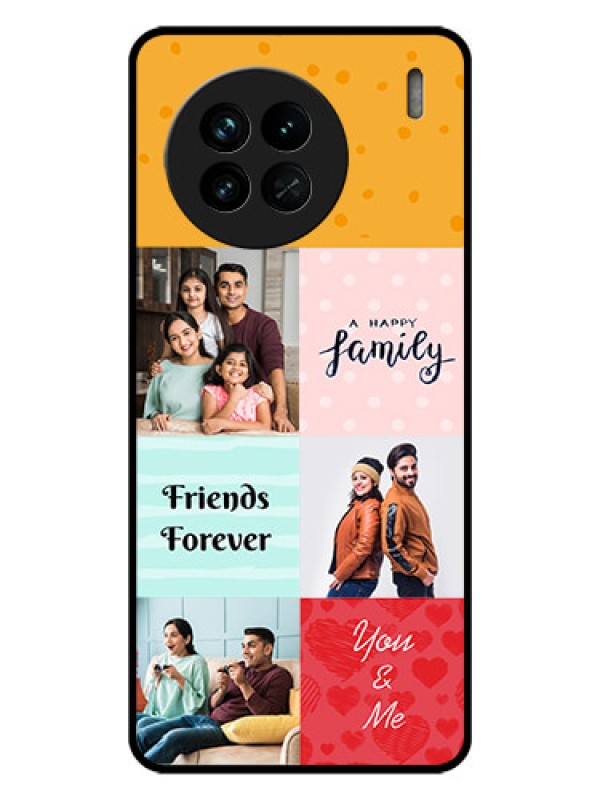 Custom Vivo X90 5G Personalized Glass Phone Case - Images with Quotes Design