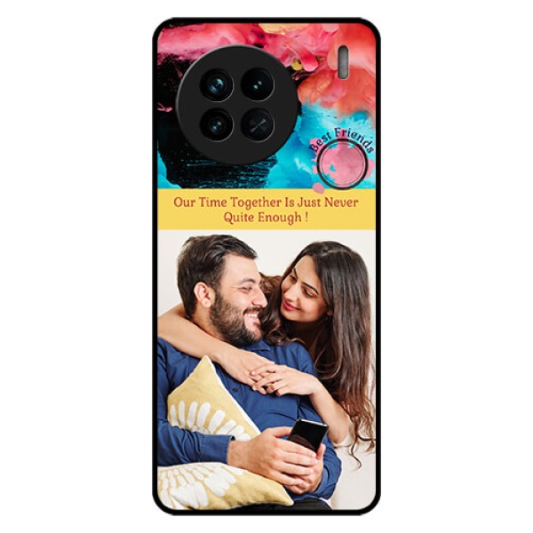 Vivo X90 5G Custom Glass Mobile Case - Quote with Acrylic Painting Design Vivo X90 5G Custom Glass Mobile Case - Quote with Acrylic Painting Design