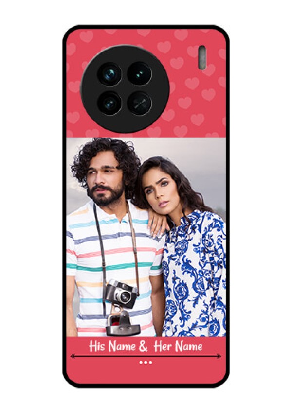 Vivo X90 5G Photo Printing on Glass Case - Simple Love Design