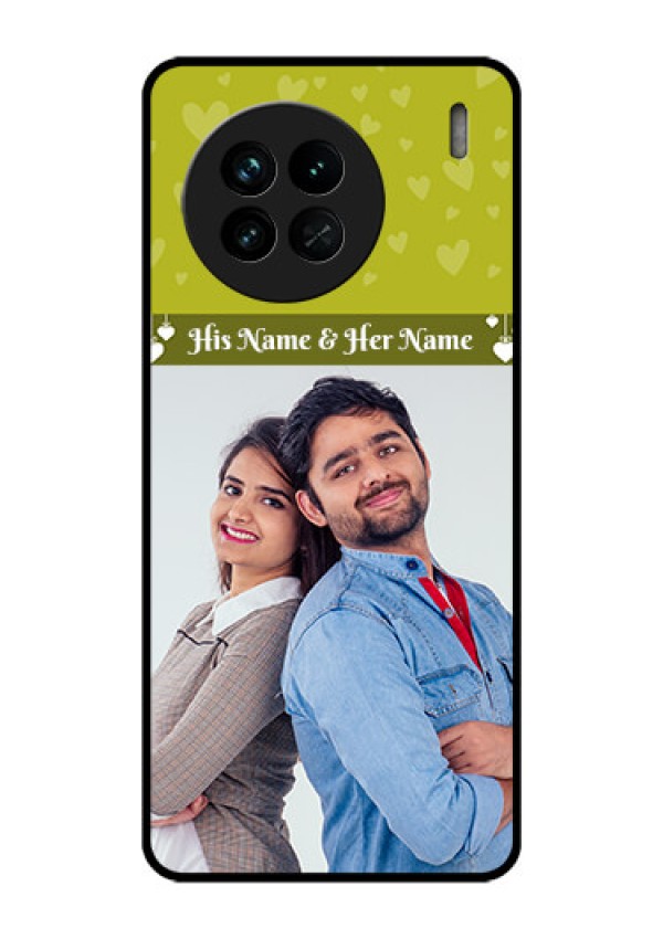 Vivo X90 5G Custom Glass Phone Case - You & Me Heart Design
