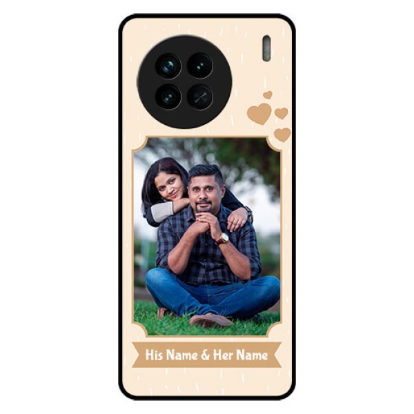 Vivo X90 5G Custom Glass Phone Case - with confetti love design